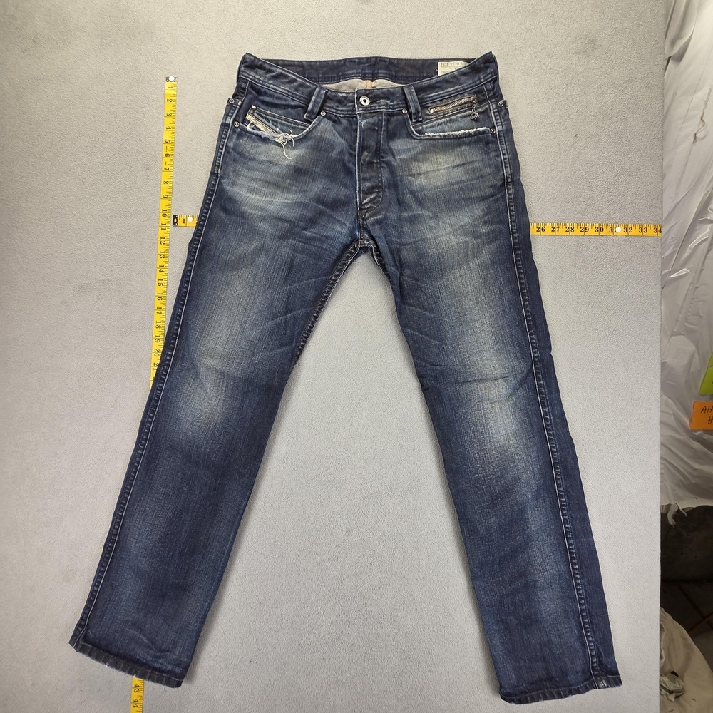 Diesel Jeans Mens 34x34 Blue Paddom Special Med Wash Made in Italy 008IW